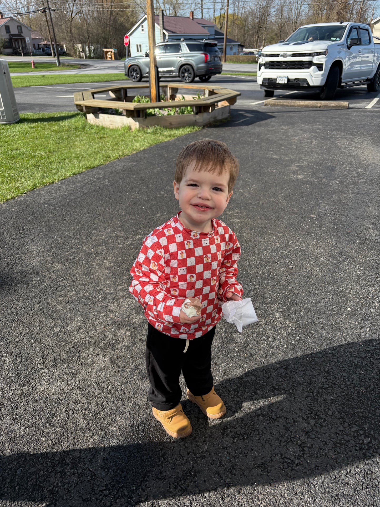 Checkerboard mushroom jogger sets