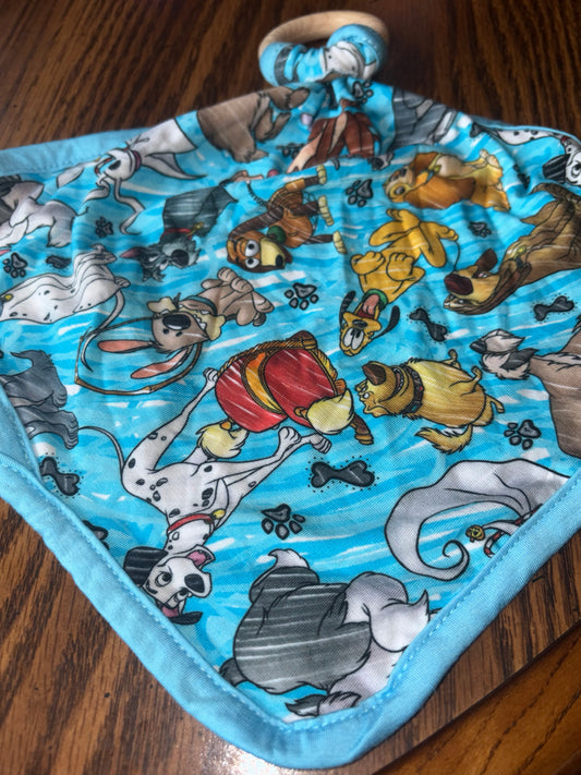 Puppy pals wooden ring lovey